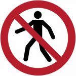 Schild für Fußgänger verboten