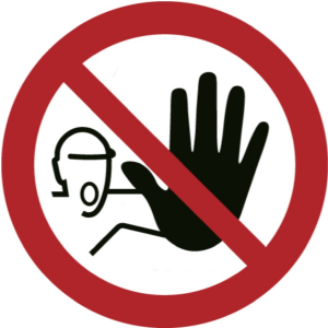 Verbotszeichen Zutritt für unbefugte Personen verboten P080