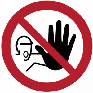 EN ISO 7010 Zeichen P080 - Zutritt für Unbefugte verboten 