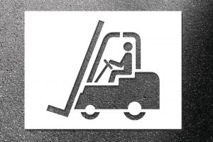 Schablone Gabelstapler